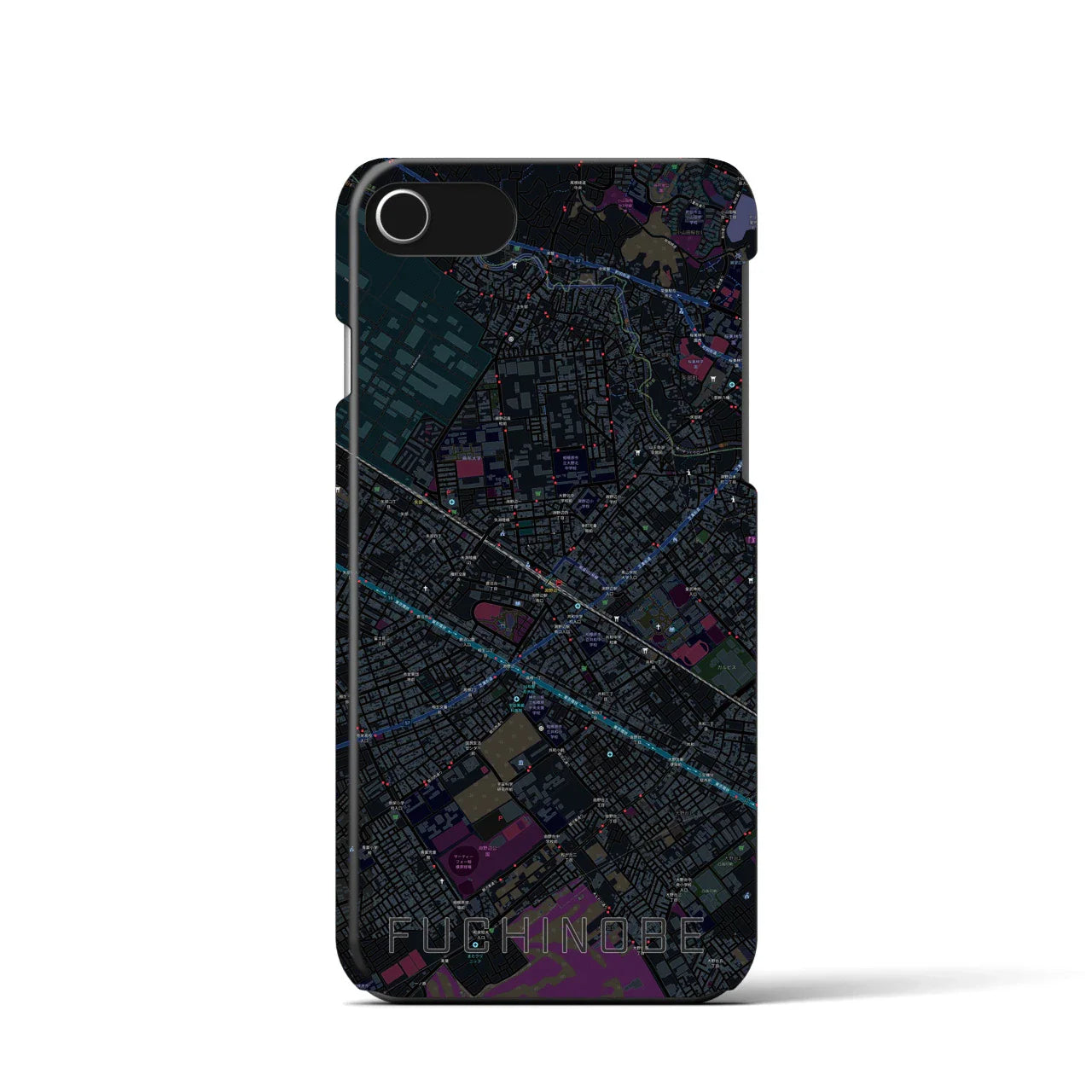 【淵野辺(神奈川県)】地図柄iPhoneケース(バックカバータイプ)