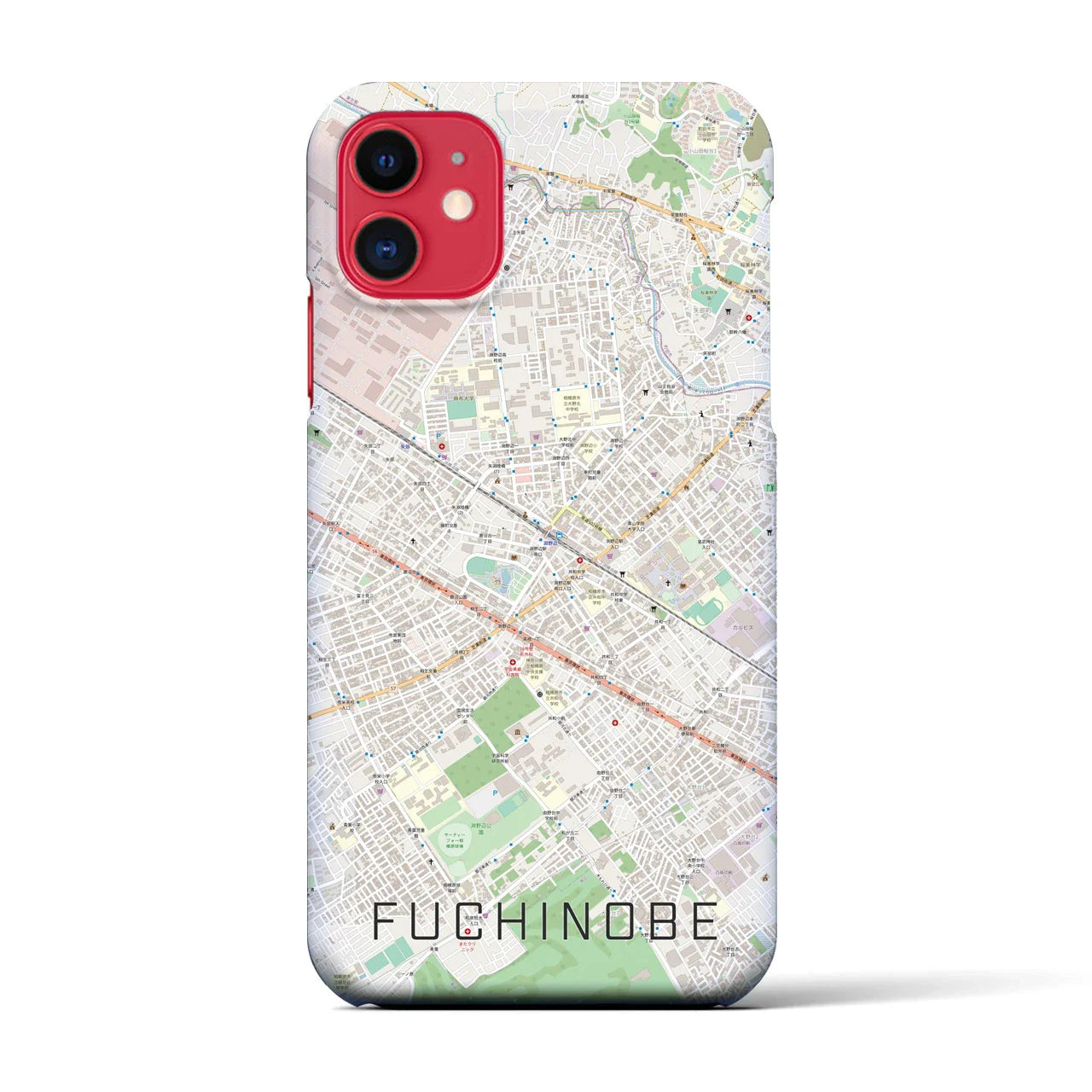 【淵野辺(神奈川県)】地図柄iPhoneケース(バックカバータイプ)