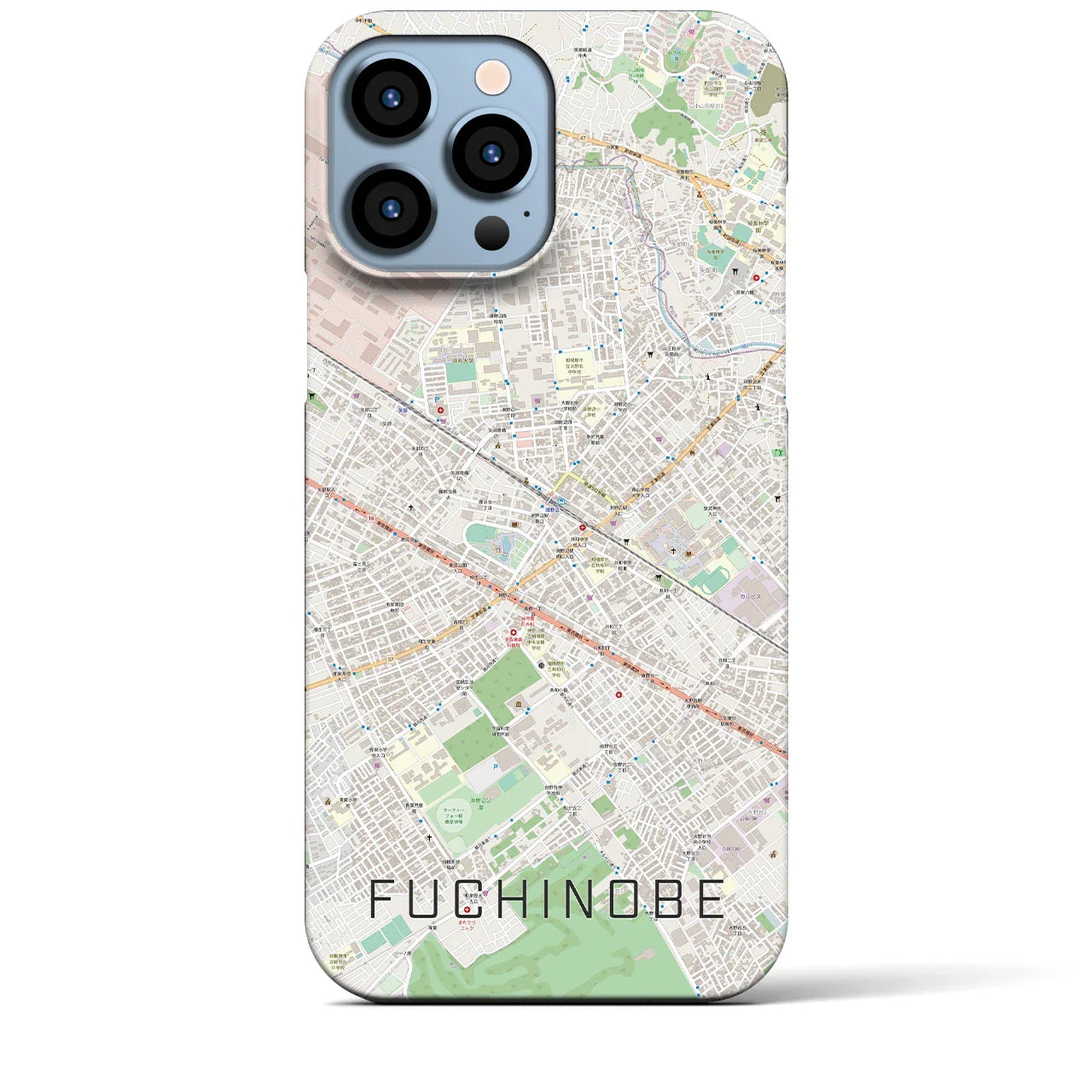 【淵野辺(神奈川県)】地図柄iPhoneケース(バックカバータイプ)
