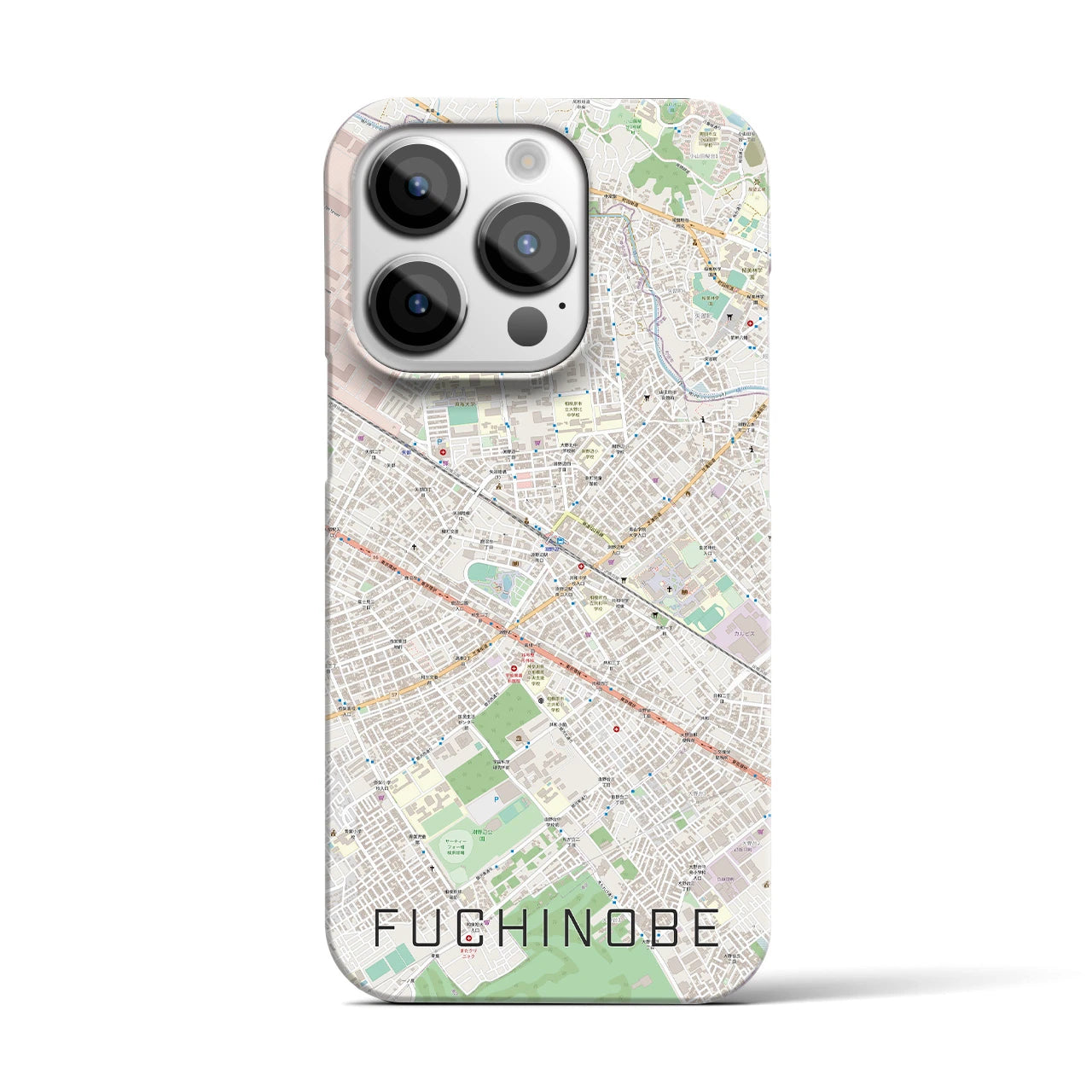【淵野辺(神奈川県)】地図柄iPhoneケース(バックカバータイプ)