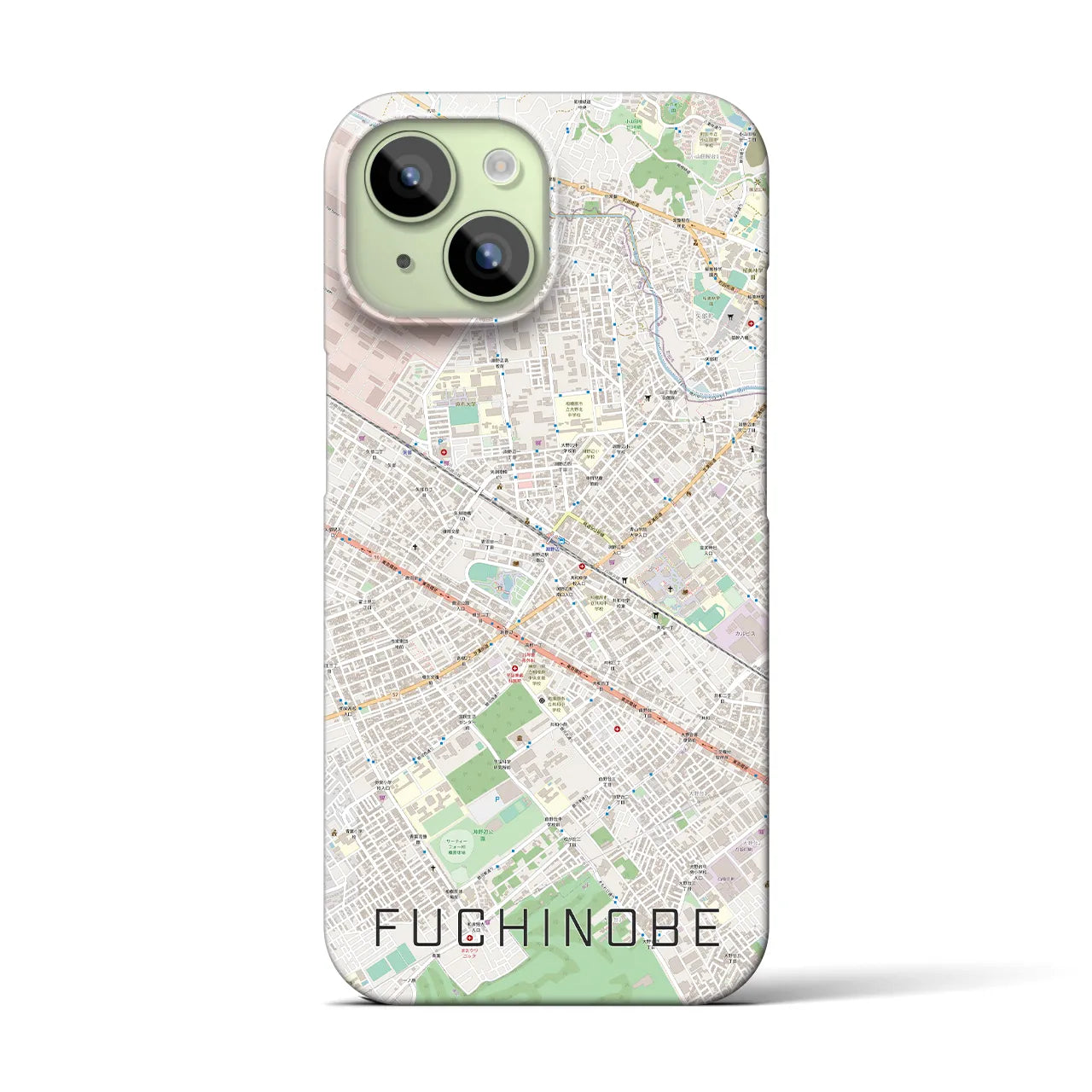 【淵野辺(神奈川県)】地図柄iPhoneケース(バックカバータイプ)