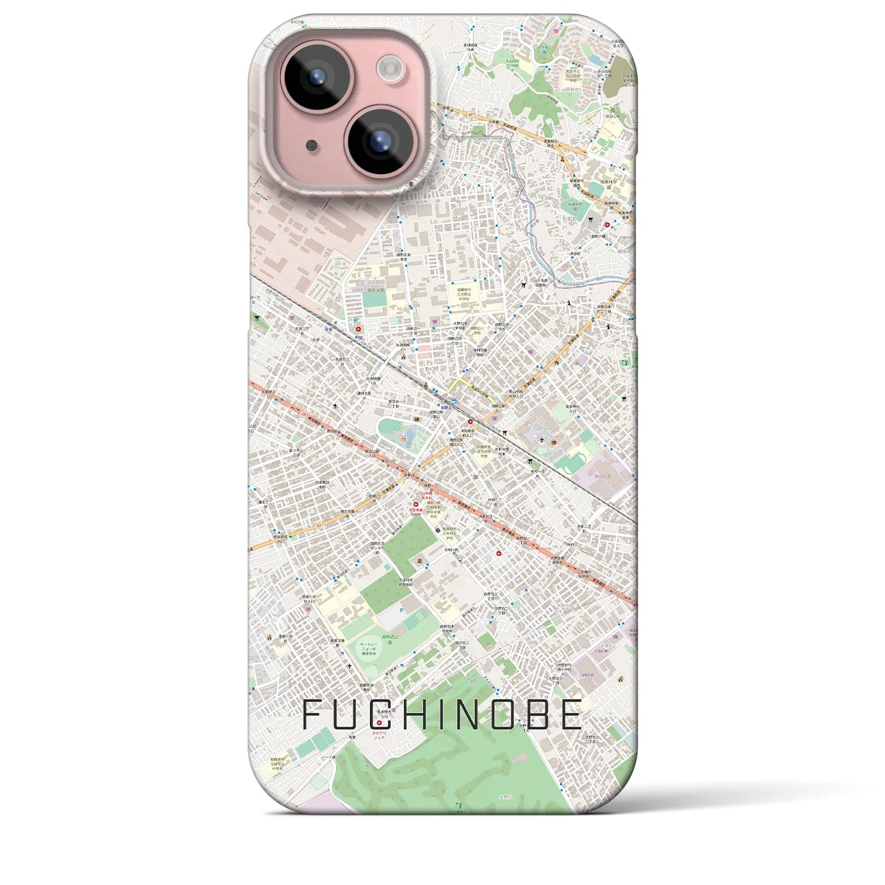 【淵野辺(神奈川県)】地図柄iPhoneケース(バックカバータイプ)