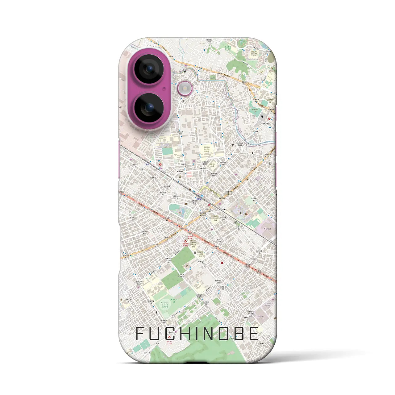 【淵野辺(神奈川県)】地図柄iPhoneケース(バックカバータイプ)