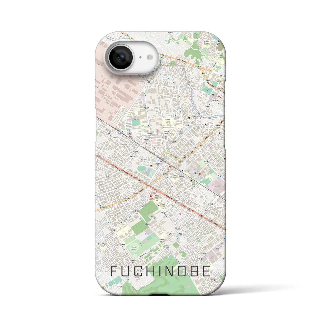【淵野辺(神奈川県)】地図柄iPhoneケース(バックカバータイプ)