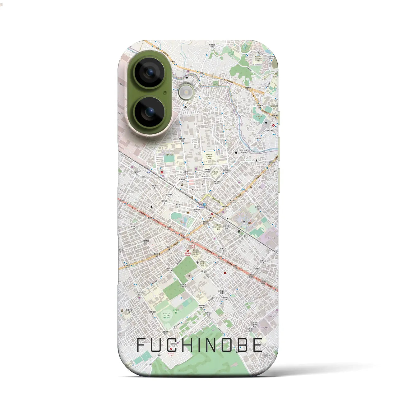 【淵野辺(神奈川県)】地図柄iPhoneケース(バックカバータイプ)