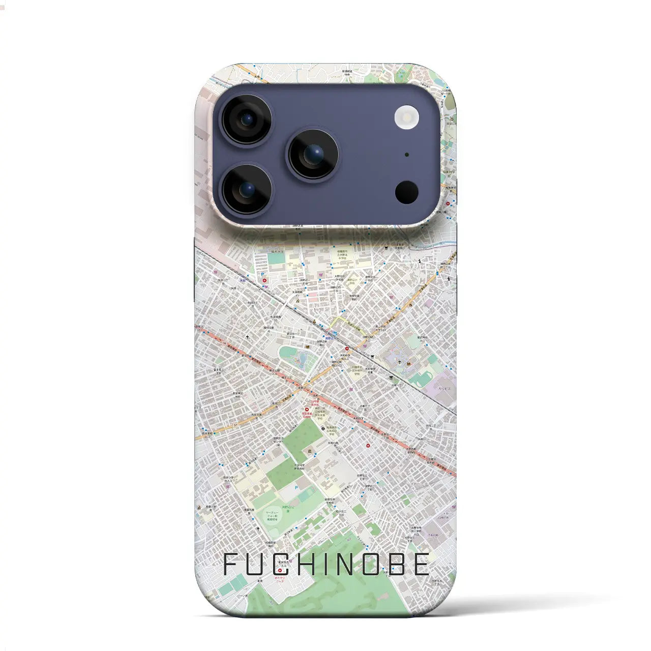 【淵野辺(神奈川県)】地図柄iPhoneケース(バックカバータイプ)ナチュラル・iPhone 17 Pro Max 用