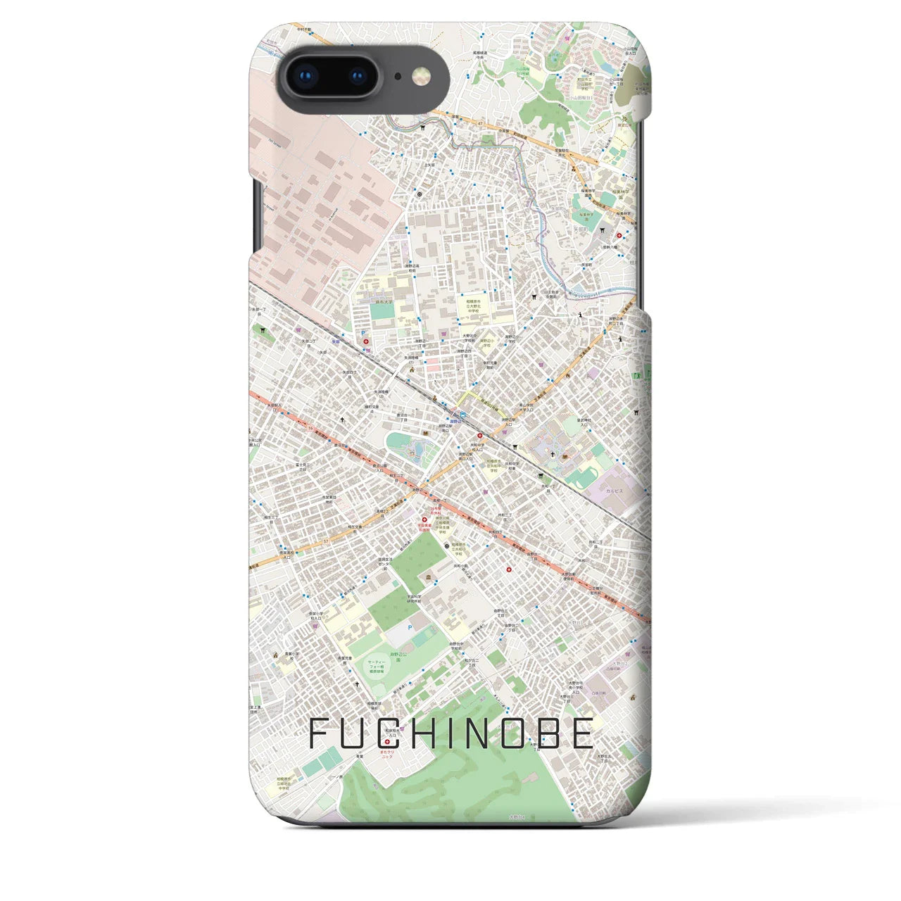 【淵野辺(神奈川県)】地図柄iPhoneケース(バックカバータイプ)