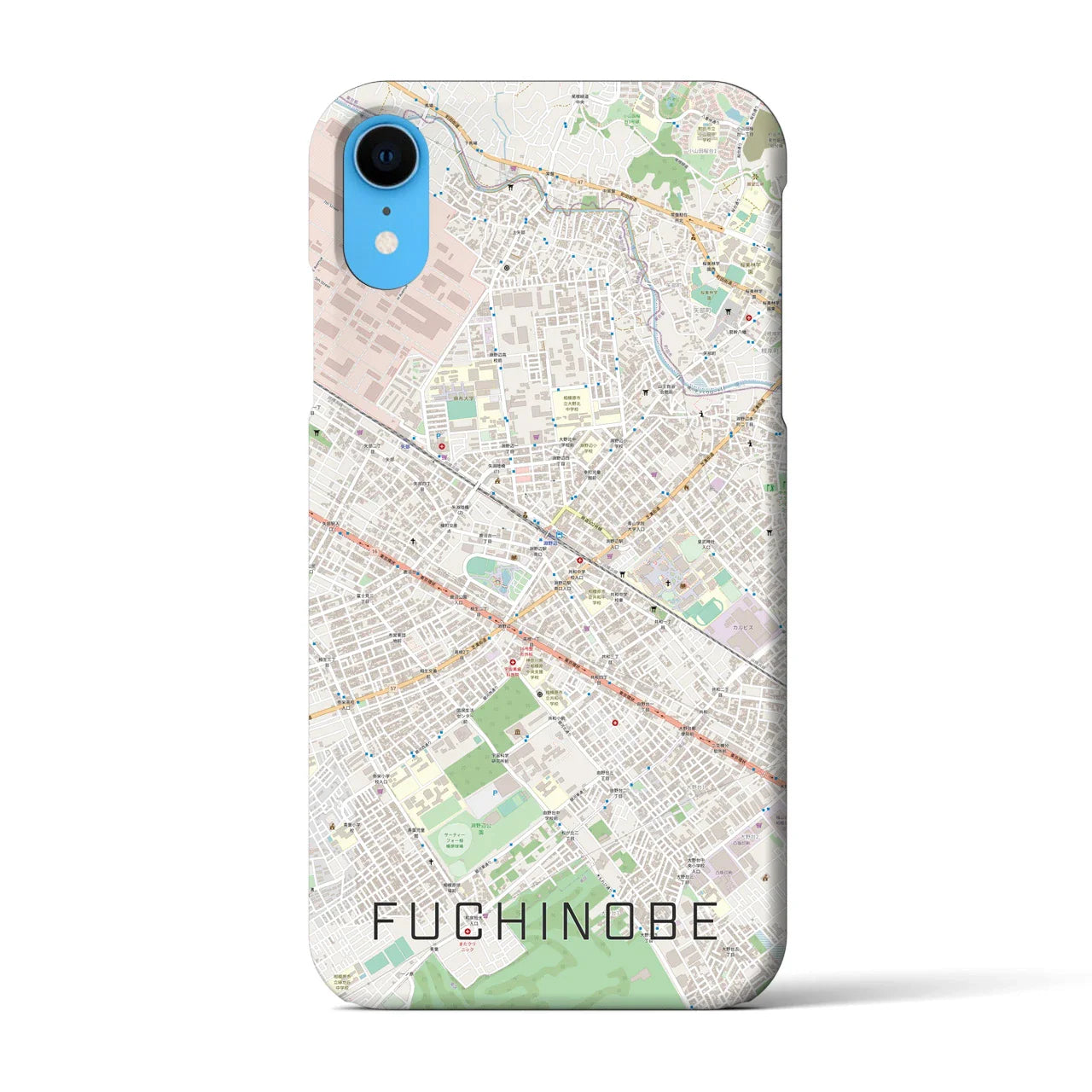 【淵野辺(神奈川県)】地図柄iPhoneケース(バックカバータイプ)