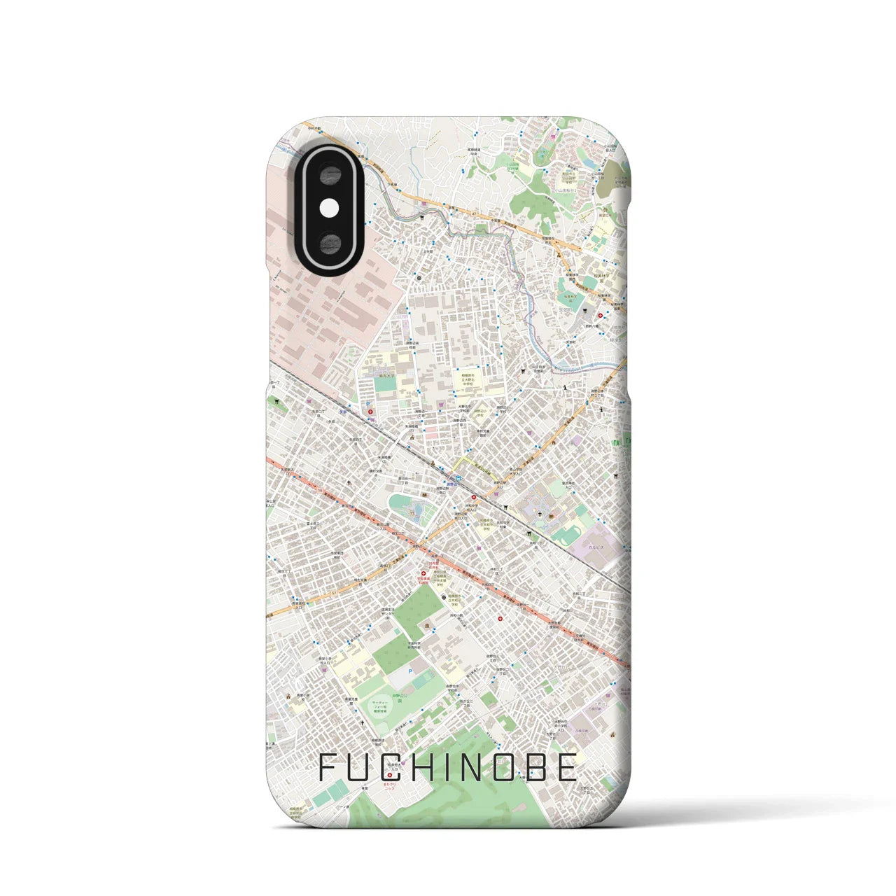 【淵野辺(神奈川県)】地図柄iPhoneケース(バックカバータイプ)