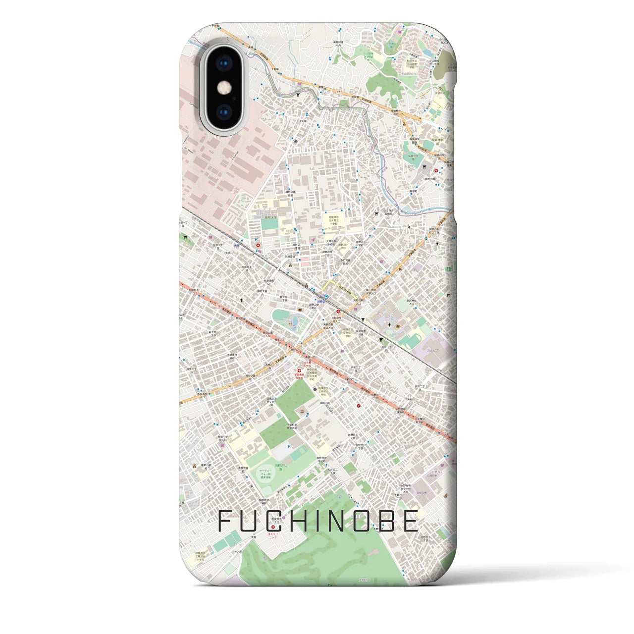 【淵野辺(神奈川県)】地図柄iPhoneケース(バックカバータイプ)