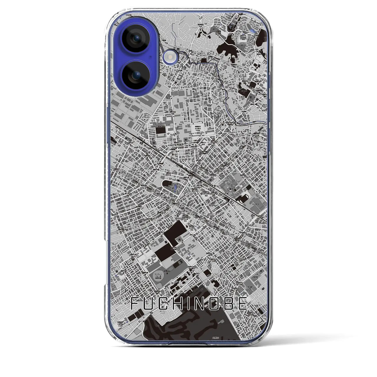 【淵野辺(神奈川県)】地図柄iPhoneケース(クリアタイプ)