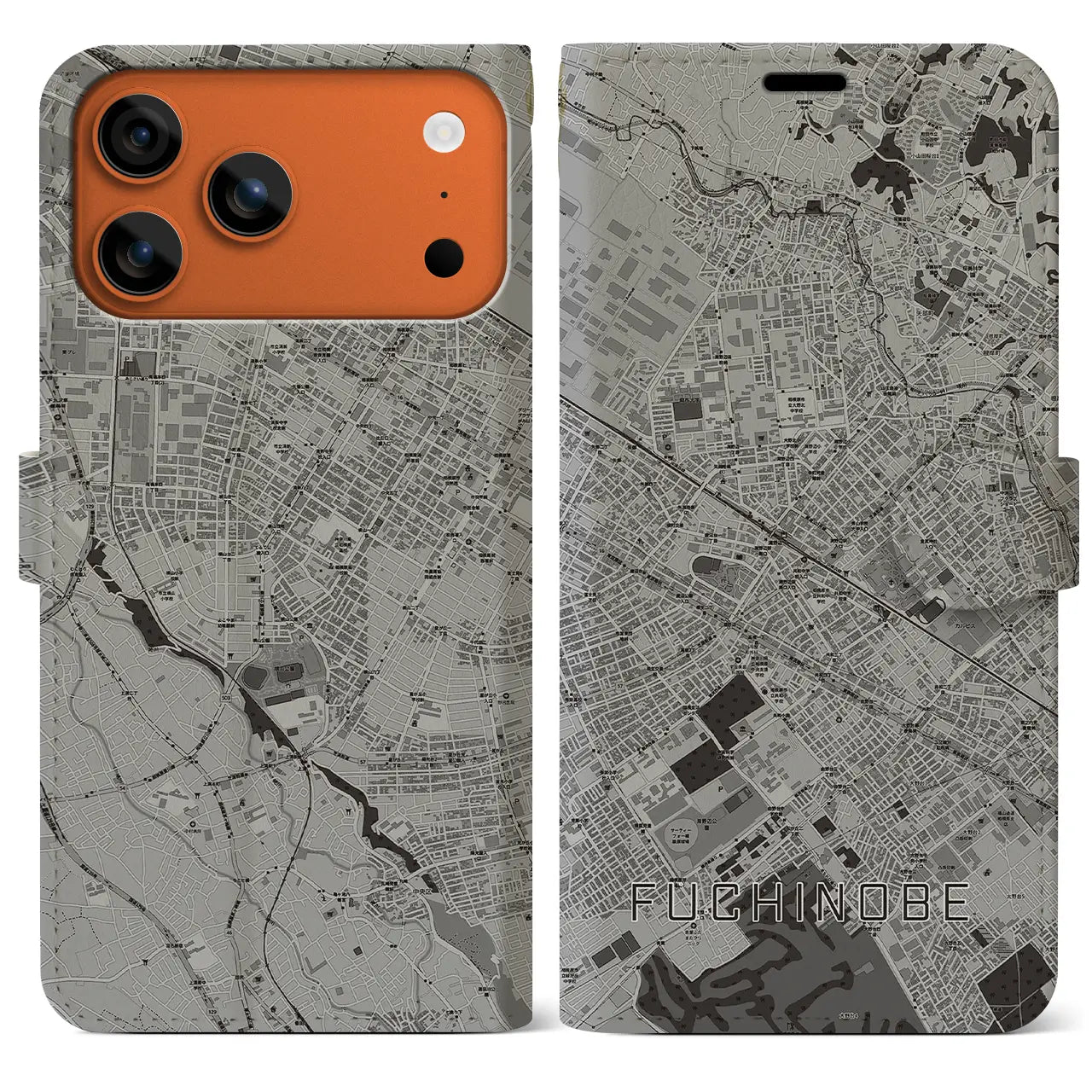【淵野辺(神奈川県)】地図柄iPhoneケース(手帳タイプ)