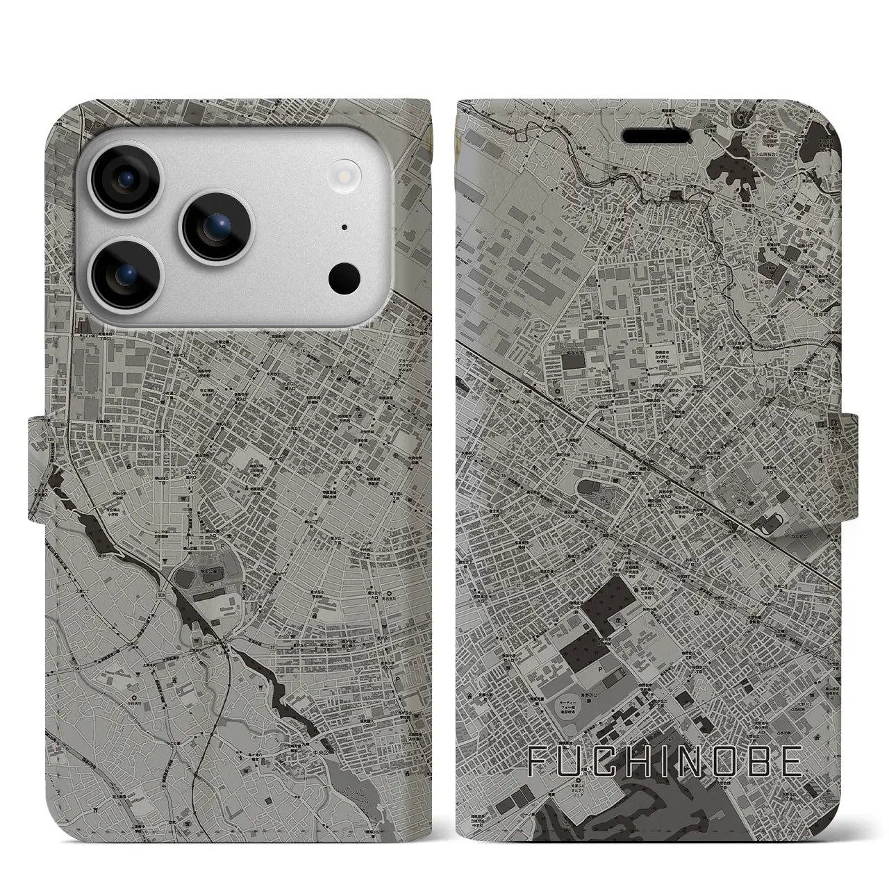 【淵野辺(神奈川県)】地図柄iPhoneケース(手帳タイプ)