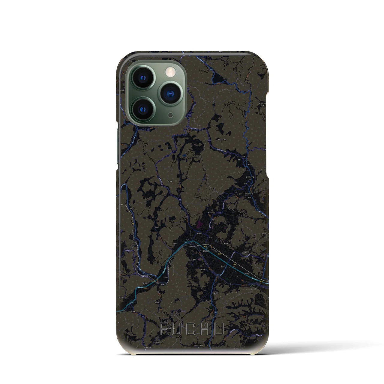 【府中(広島県)】地図柄iPhoneケース(バックカバータイプ)