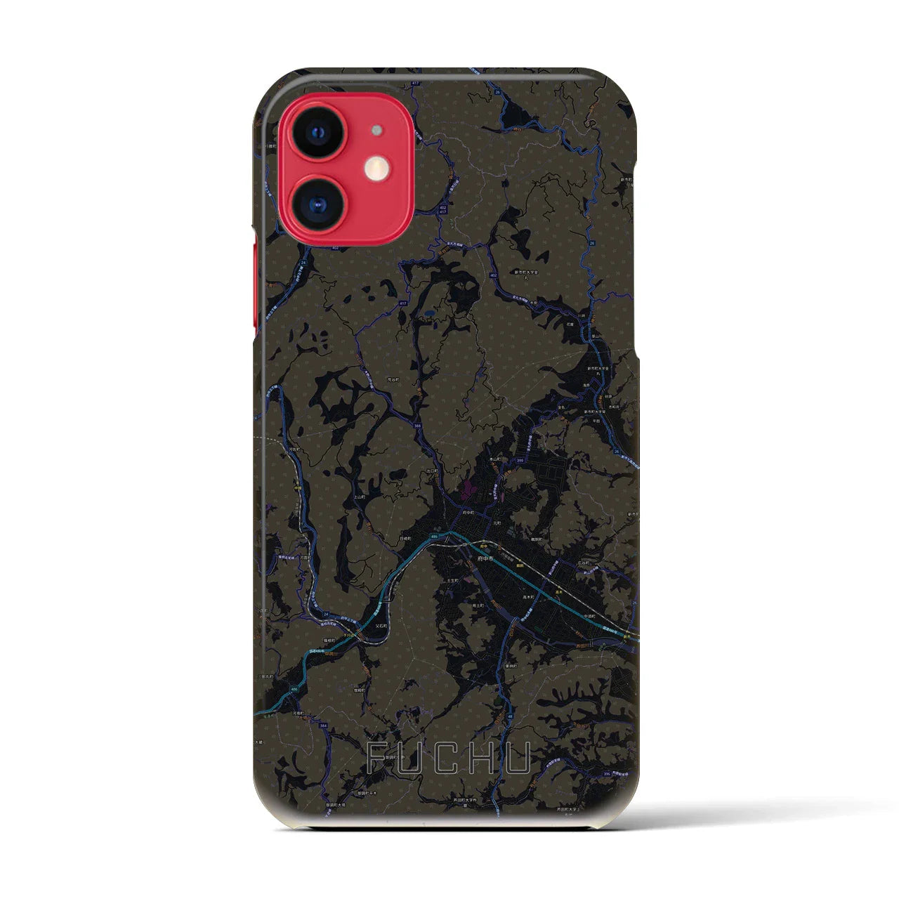 【府中(広島県)】地図柄iPhoneケース(バックカバータイプ)