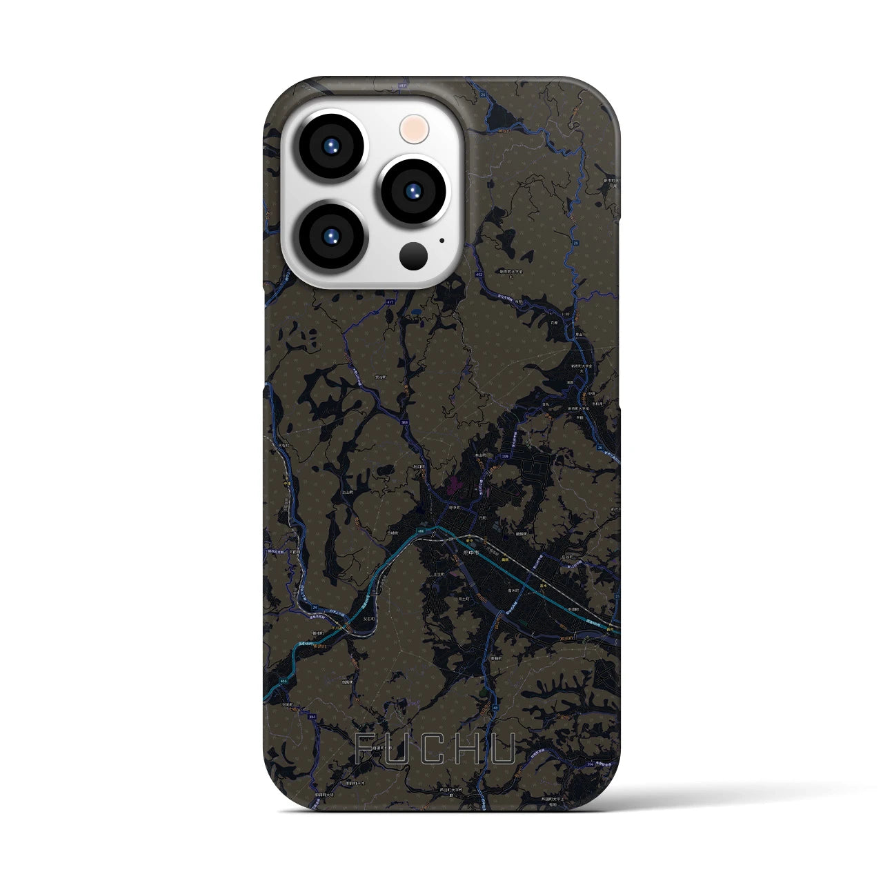 【府中(広島県)】地図柄iPhoneケース(バックカバータイプ)