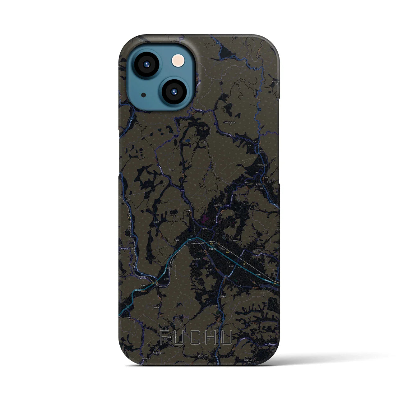 【府中(広島県)】地図柄iPhoneケース(バックカバータイプ)