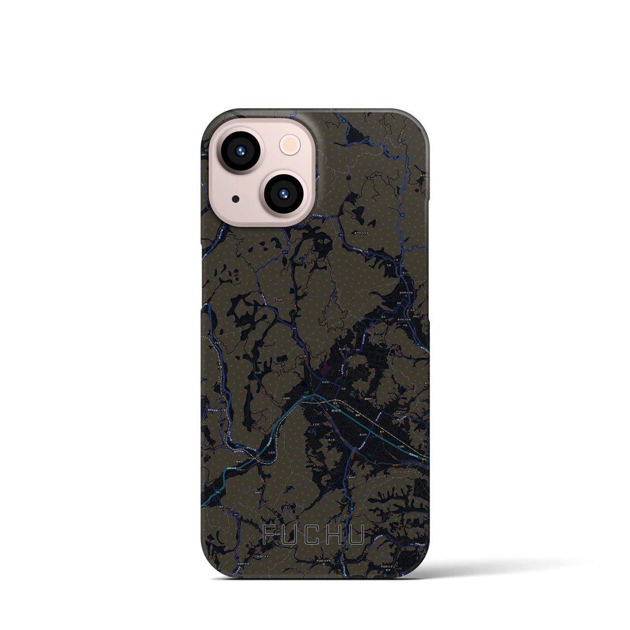 【府中(広島県)】地図柄iPhoneケース(バックカバータイプ)