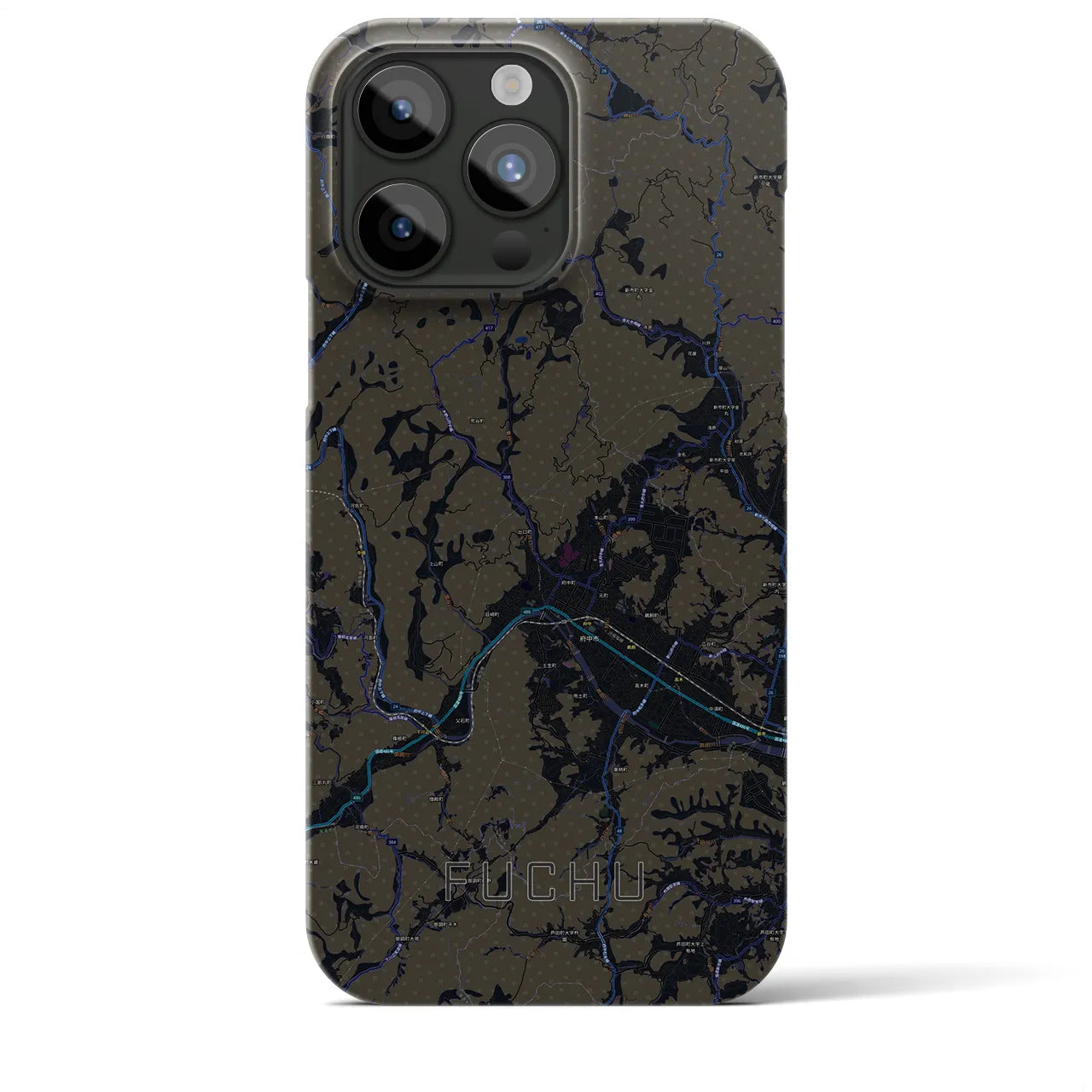 【府中(広島県)】地図柄iPhoneケース(バックカバータイプ)