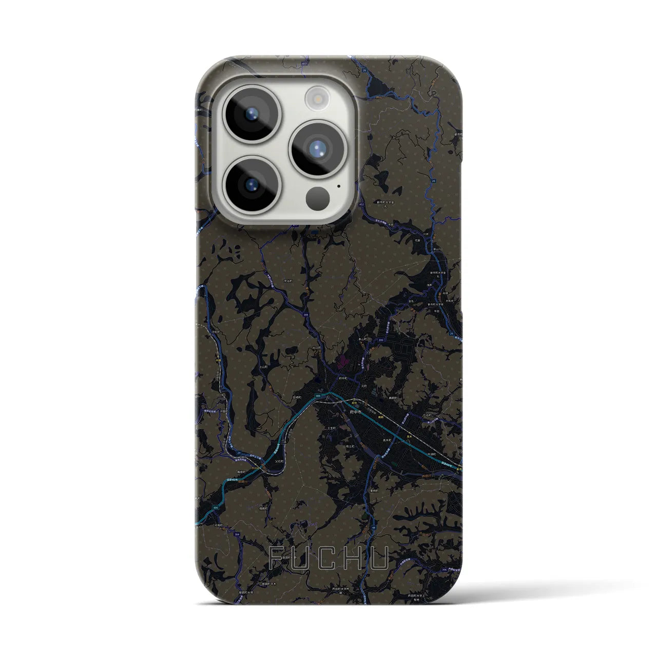 【府中(広島県)】地図柄iPhoneケース(バックカバータイプ)