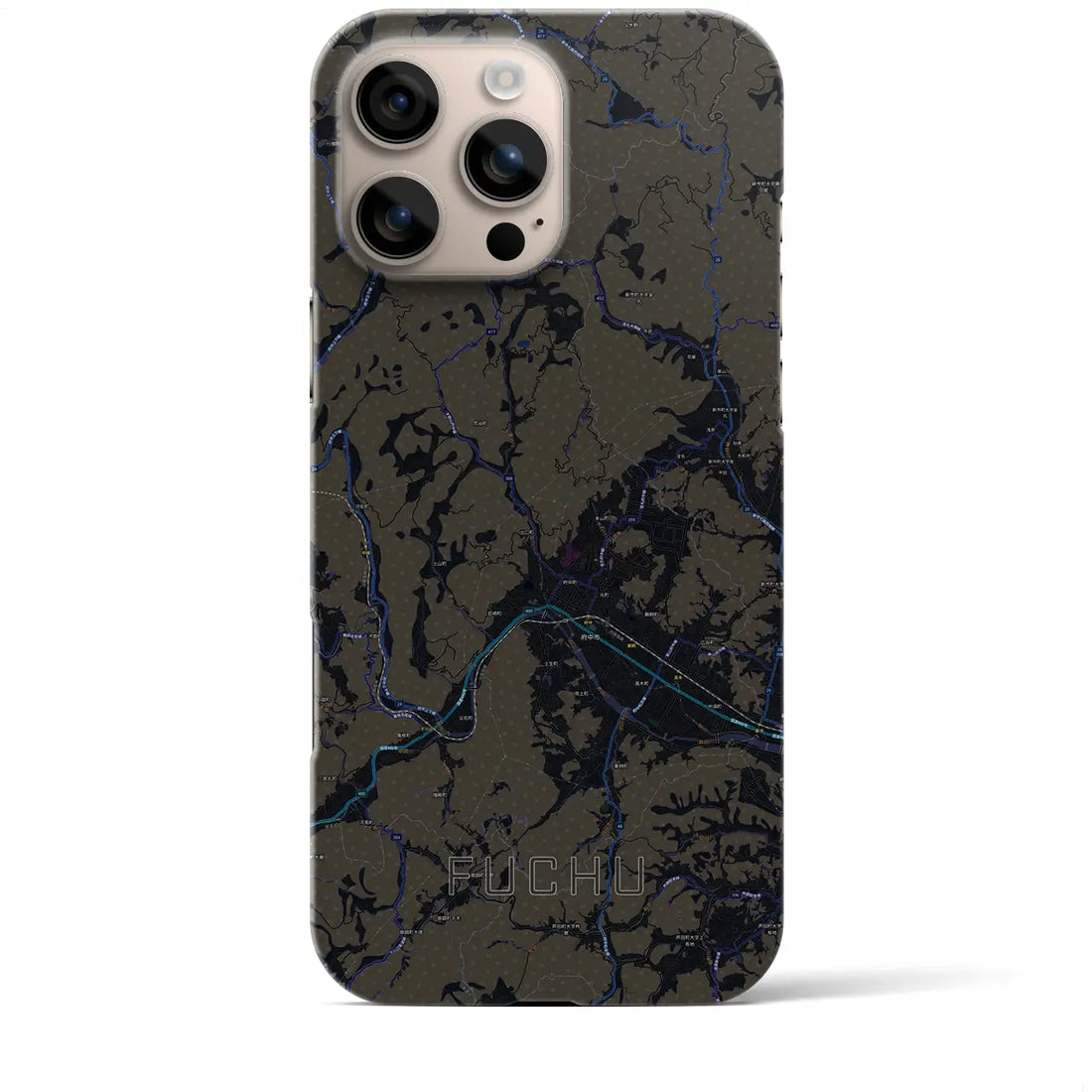 【府中(広島県)】地図柄iPhoneケース(バックカバータイプ)