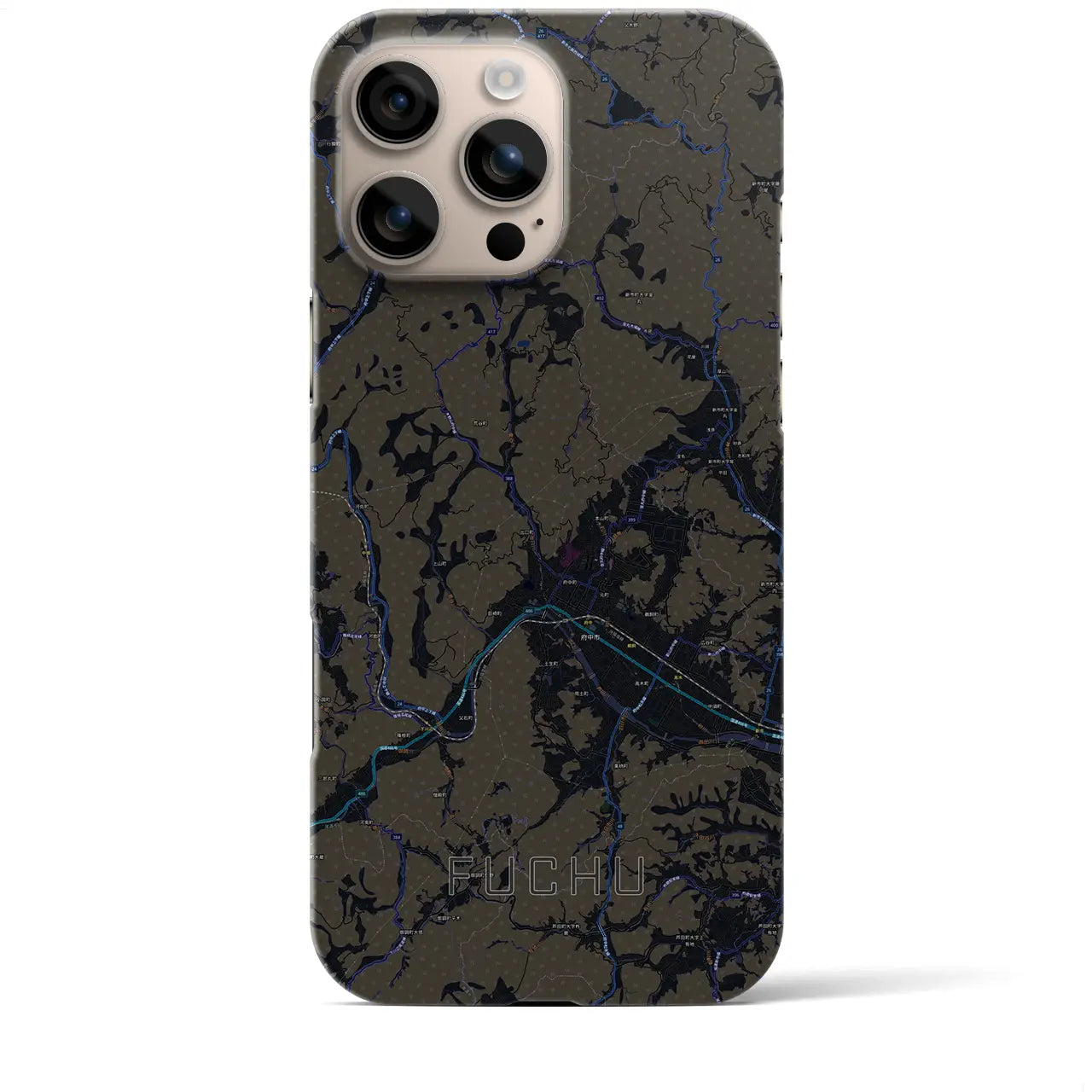【府中(広島県)】地図柄iPhoneケース(バックカバータイプ)
