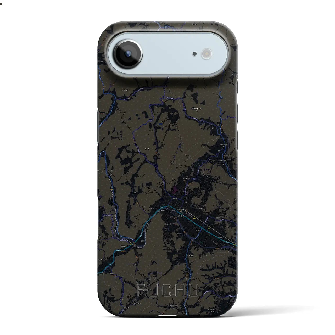 【府中(広島県)】地図柄iPhoneケース(バックカバータイプ)