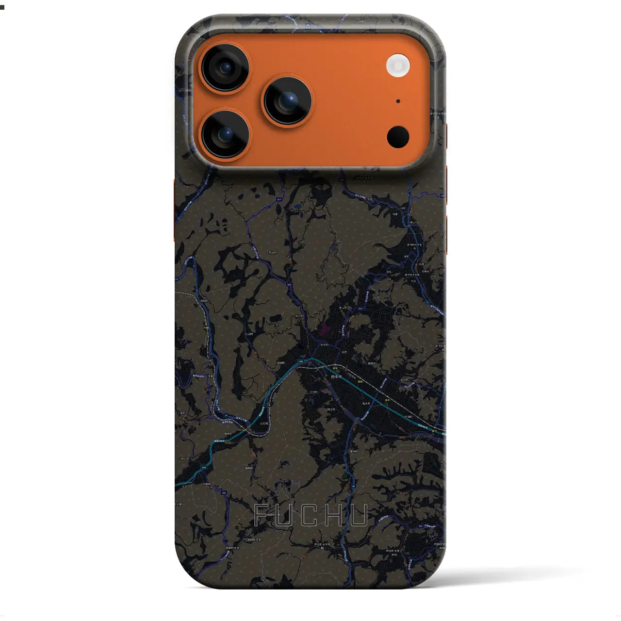 【府中(広島県)】地図柄iPhoneケース(バックカバータイプ)
