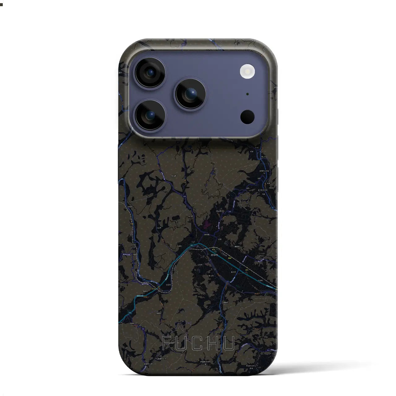 【府中(広島県)】地図柄iPhoneケース(バックカバータイプ)