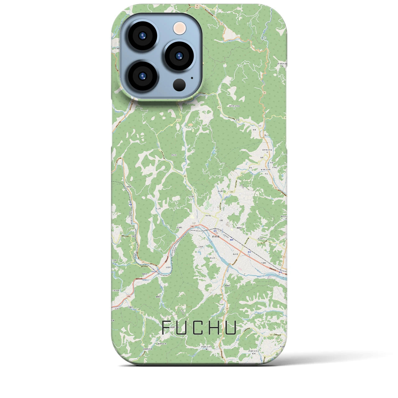 【府中(広島県)】地図柄iPhoneケース(バックカバータイプ)