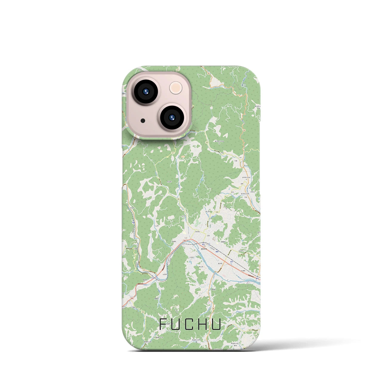 【府中(広島県)】地図柄iPhoneケース(バックカバータイプ)