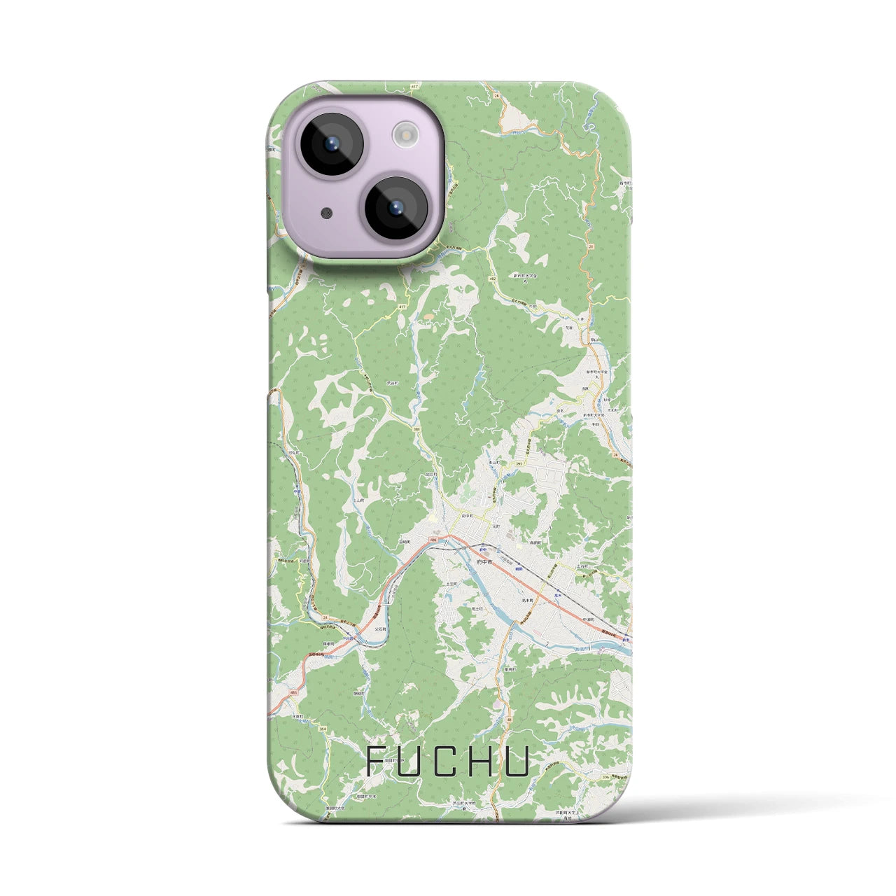 【府中(広島県)】地図柄iPhoneケース(バックカバータイプ)