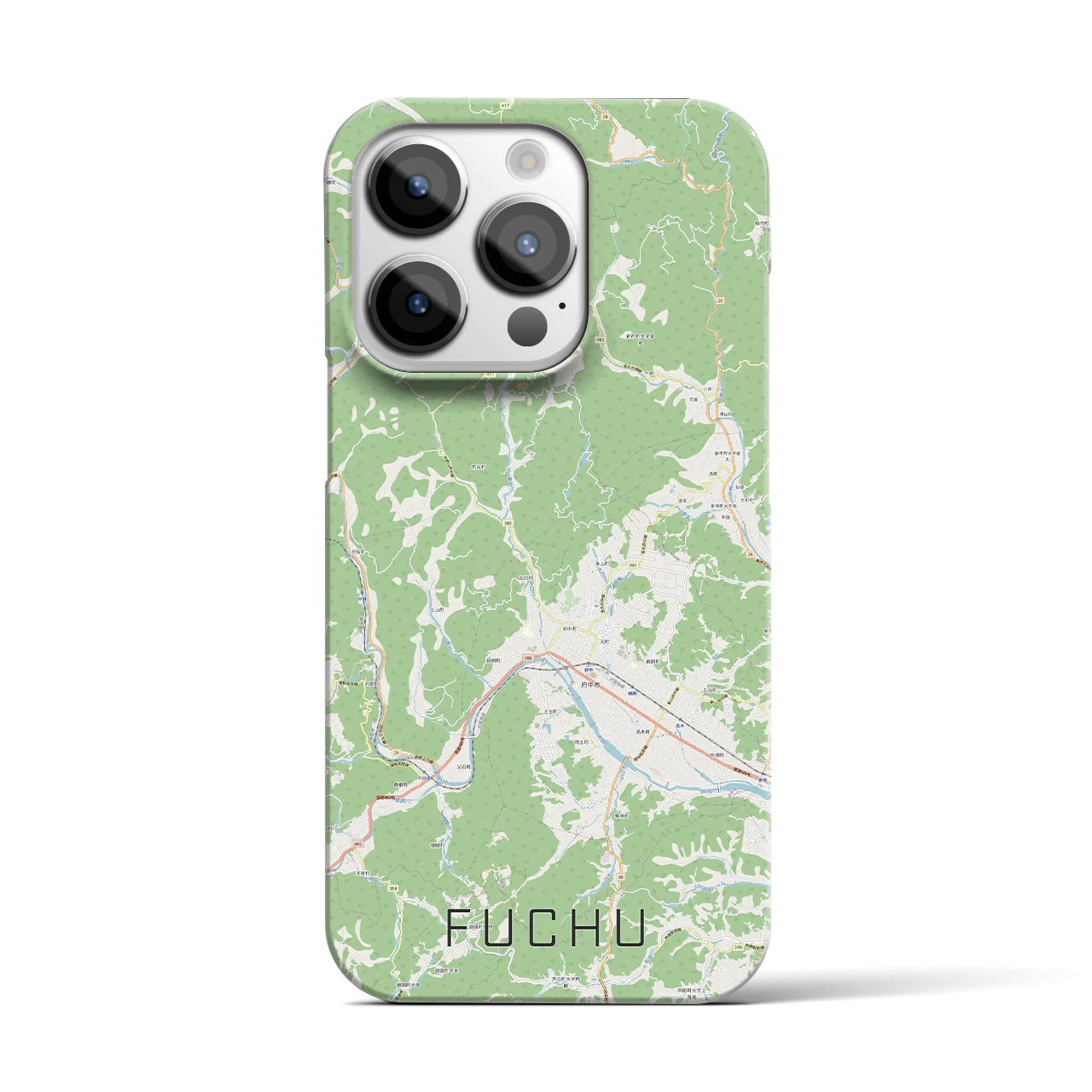 【府中(広島県)】地図柄iPhoneケース(バックカバータイプ)