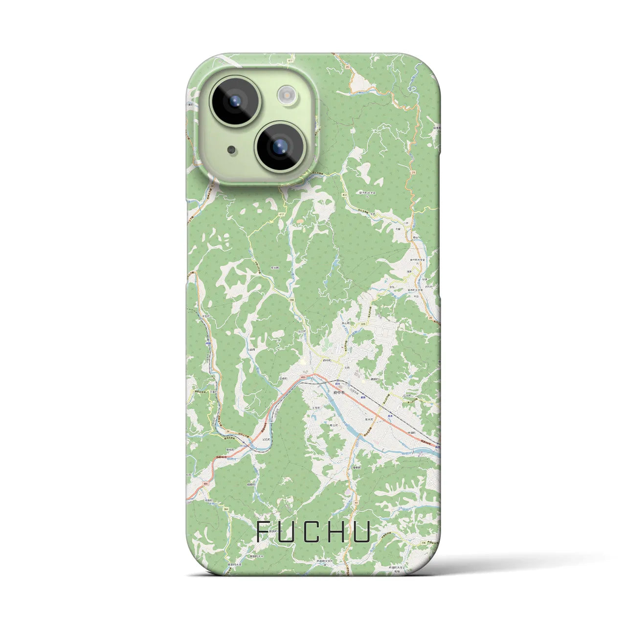【府中(広島県)】地図柄iPhoneケース(バックカバータイプ)