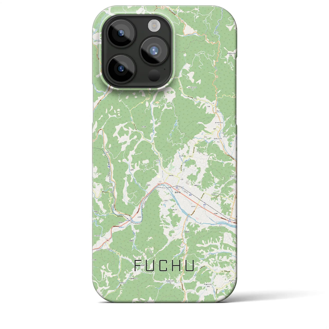 【府中(広島県)】地図柄iPhoneケース(バックカバータイプ)