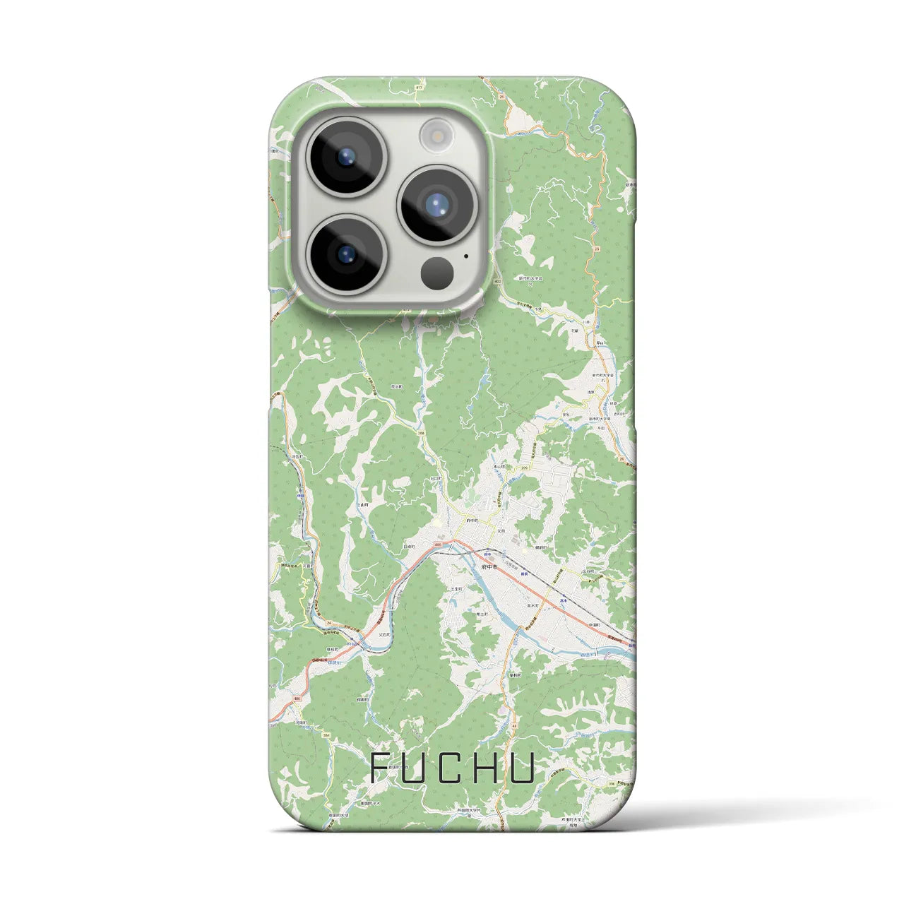 【府中(広島県)】地図柄iPhoneケース(バックカバータイプ)