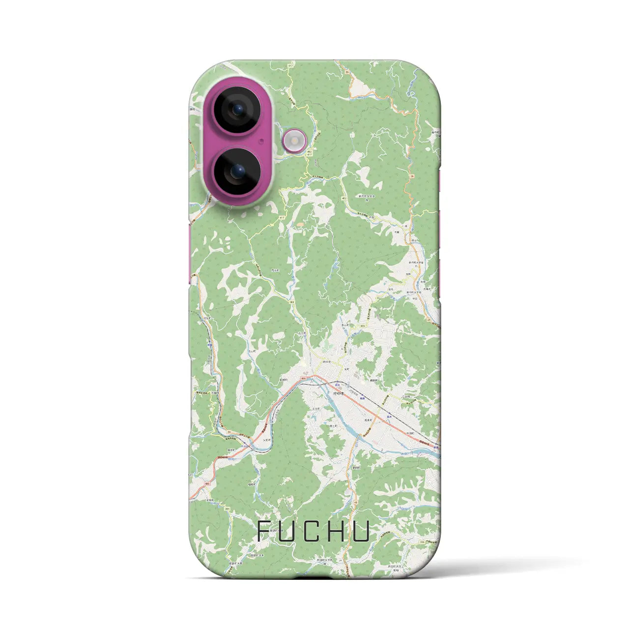 【府中(広島県)】地図柄iPhoneケース(バックカバータイプ)