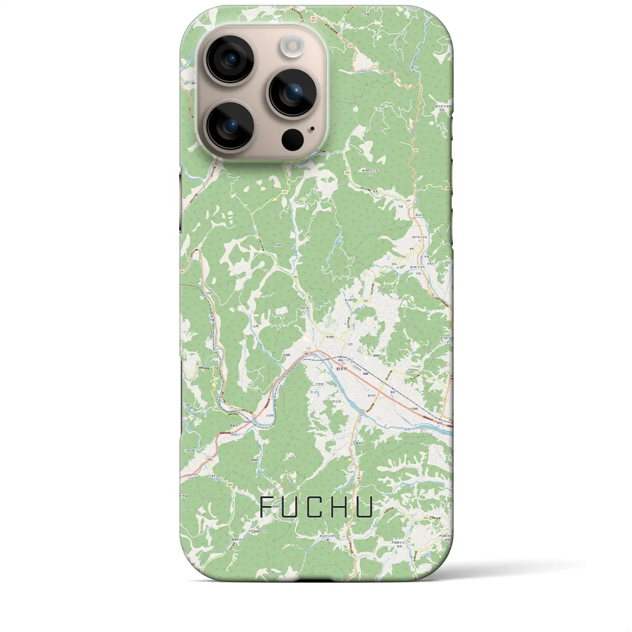 【府中(広島県)】地図柄iPhoneケース(バックカバータイプ)