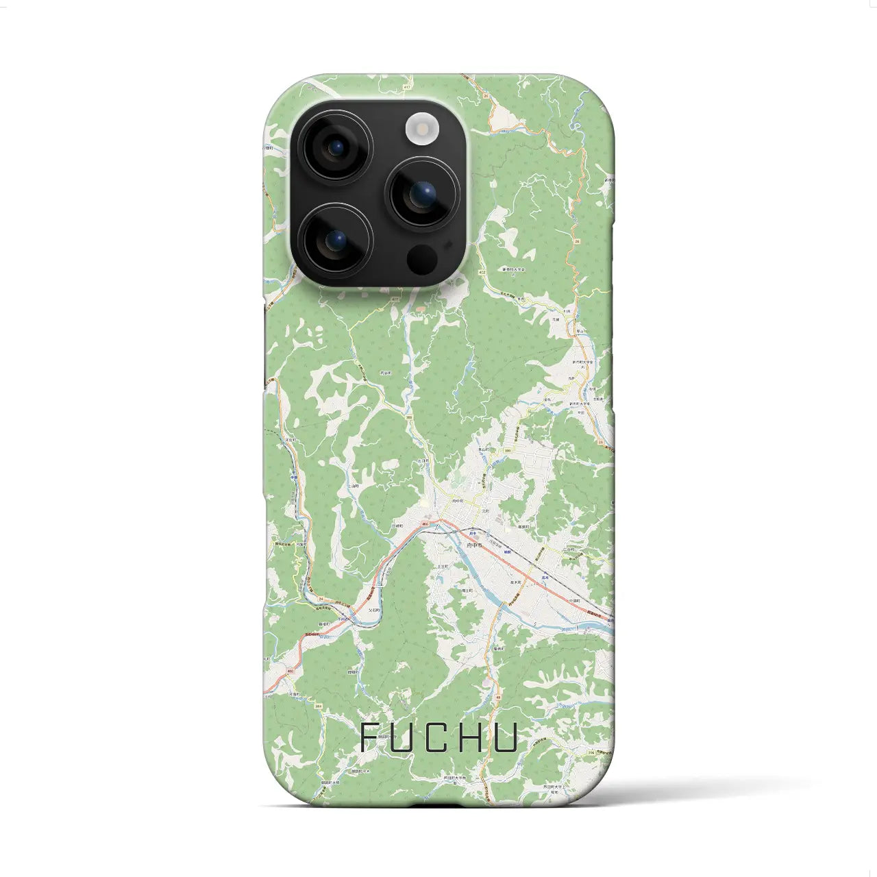 【府中(広島県)】地図柄iPhoneケース(バックカバータイプ)