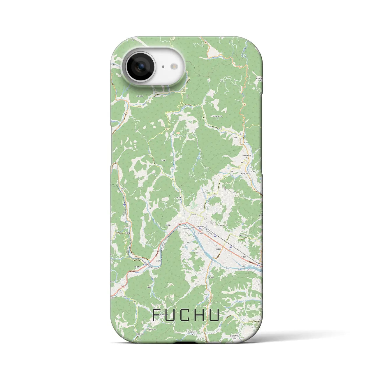 【府中(広島県)】地図柄iPhoneケース(バックカバータイプ)