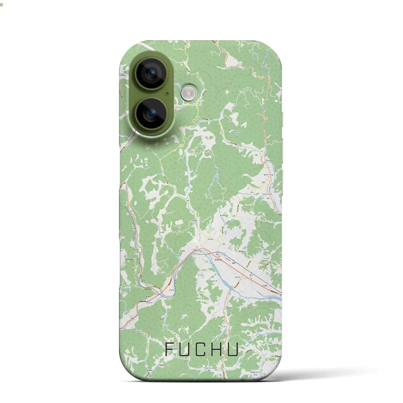 【府中(広島県)】地図柄iPhoneケース(バックカバータイプ)