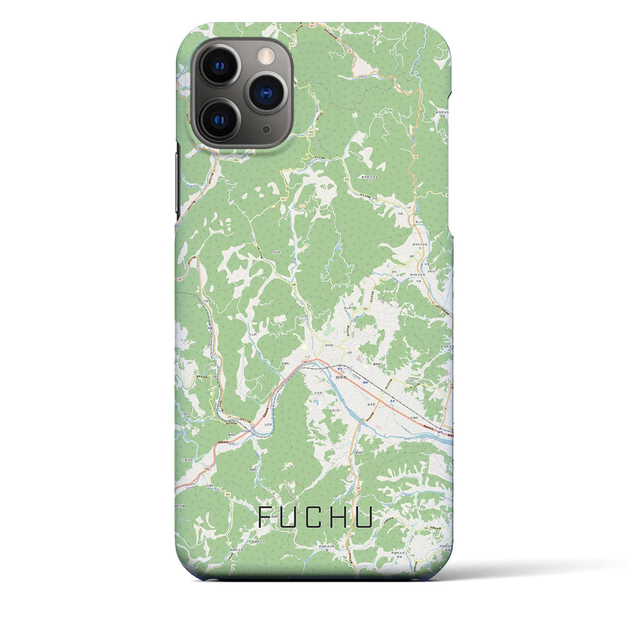 【府中(広島県)】地図柄iPhoneケース(バックカバータイプ)