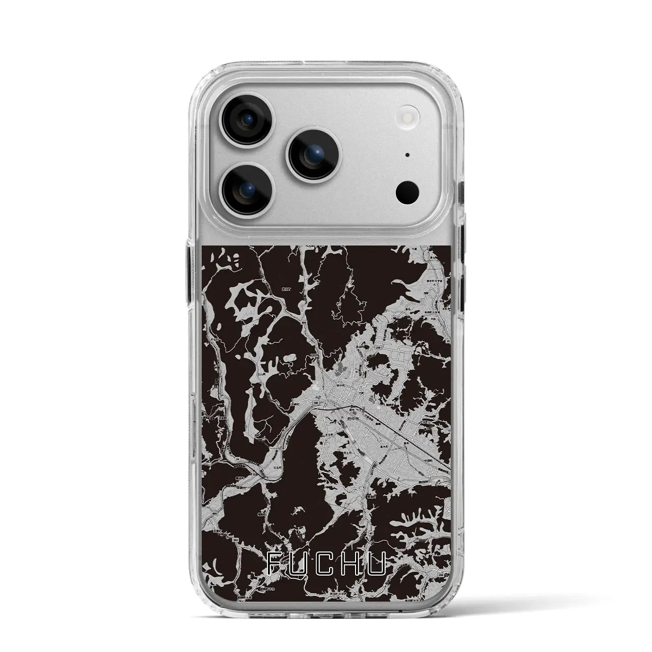 【府中(広島県)】地図柄iPhoneケース(MagSafeタイプ)