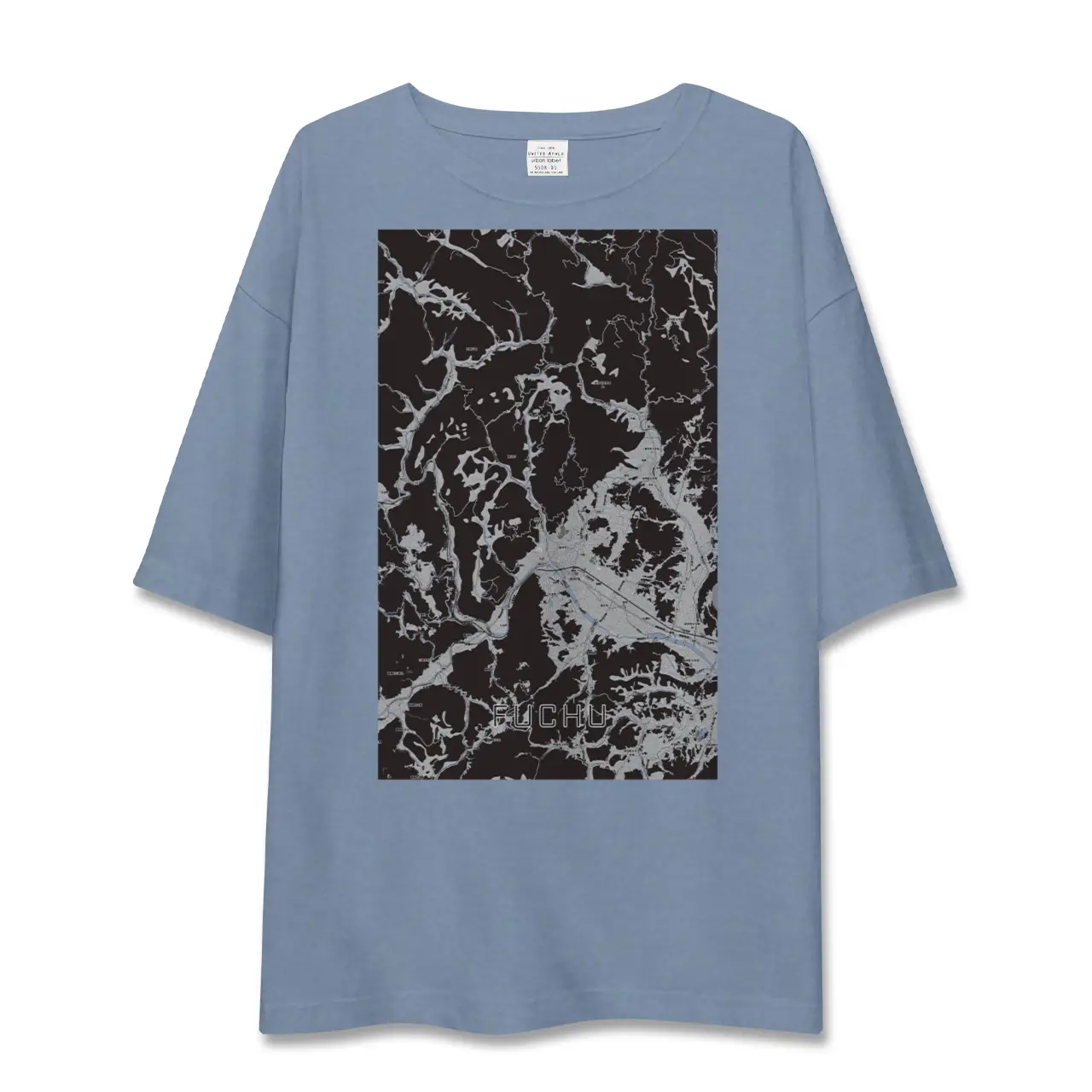【府中(広島県)(広島県)】地図柄ビッグシルエットTシャツ