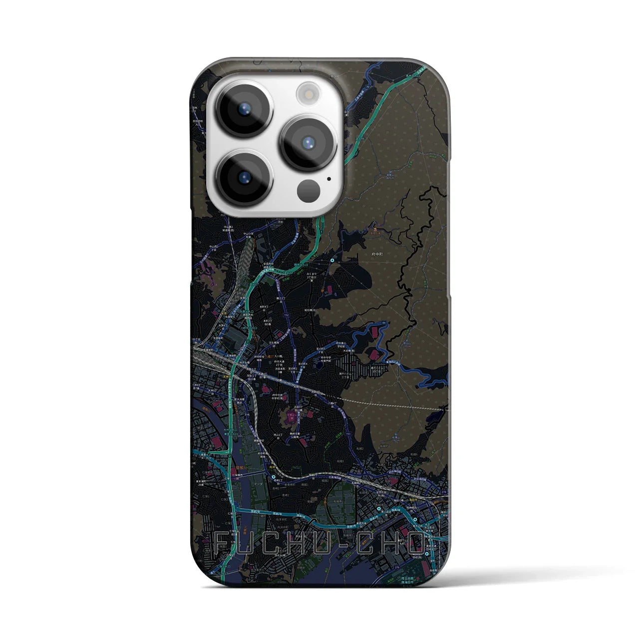 【府中町(広島県)】地図柄iPhoneケース(バックカバータイプ)