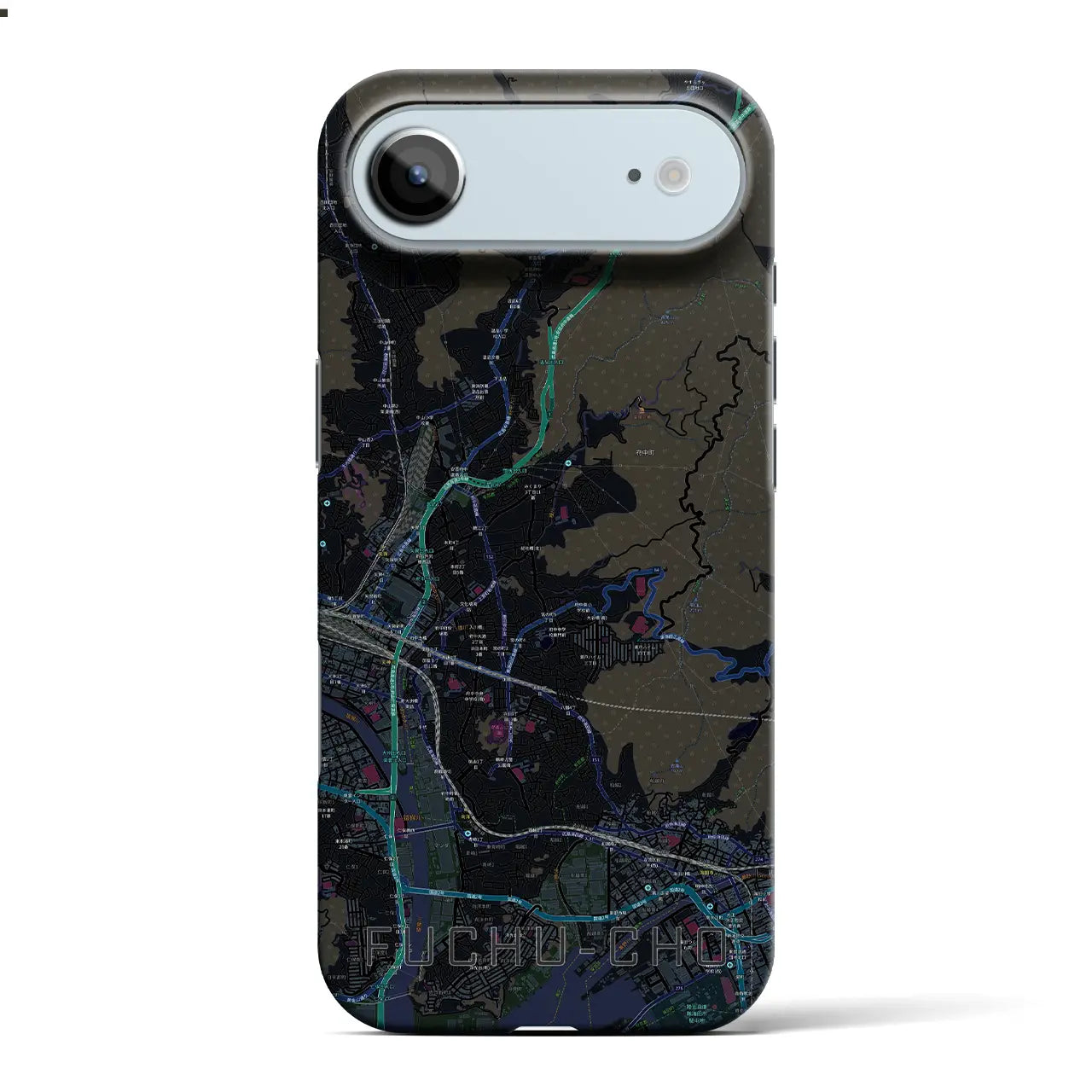 【府中町(広島県)】地図柄iPhoneケース(バックカバータイプ)