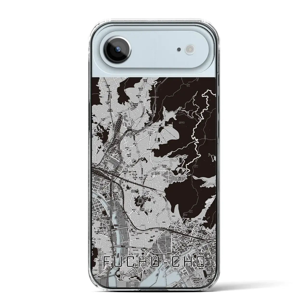 【府中町(広島県)】地図柄iPhoneケース(クリアタイプ)