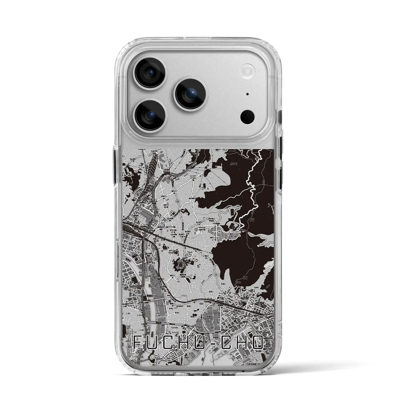 【府中町(広島県)】地図柄iPhoneケース(MagSafeタイプ)