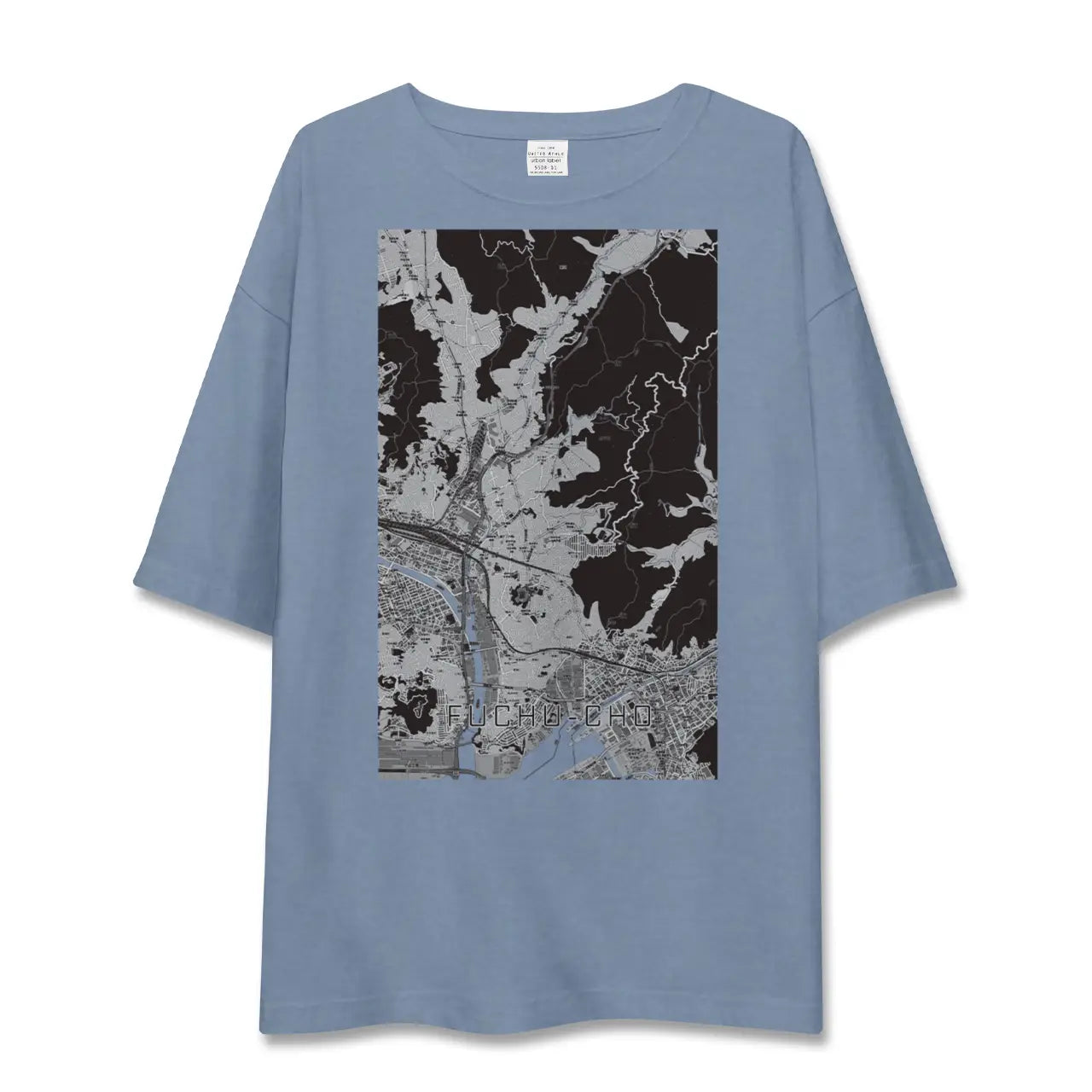 【府中町(広島県)】地図柄ビッグシルエットTシャツ