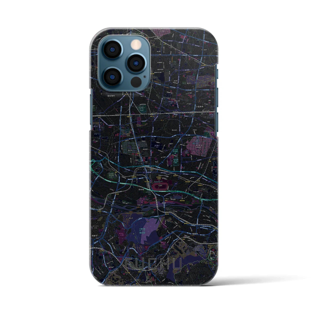 【府中2(東京都)】地図柄iPhoneケース(バックカバータイプ)